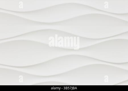 New beautiful wall, gypsum background with white patterns, after repair Stock Photo