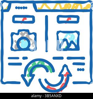 photo, image and picture converter color icon vector illustration Stock ...