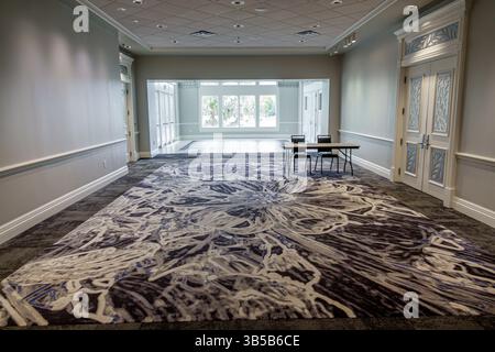 Orlando Florida,Harry P Leu Gardens,botanical garden,visitor center main building,inside interior,event space,ballroom banquet room,reception area,ren Stock Photo