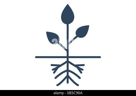 Seedling icon. solid icon style. icon related to agriculture. agriculture elements vector illustration Stock Vector