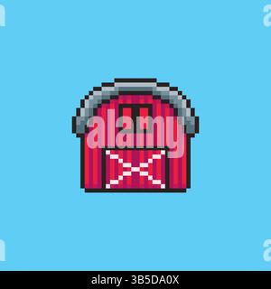 Pixel art farmhouse game asset design Stock Vector