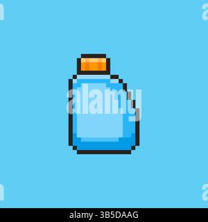 Pixel art Detergent Bottle game asset design Stock Vector