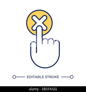 Opt out consent line color icon Stock Vector