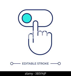 Permissions line color icon Stock Vector