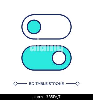 Permissions setting line color icon Stock Vector