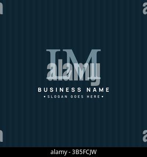 Abstract Letter LM Logo - Initial Monogram Template for Alphabet L and M Stock Vector