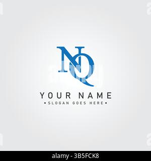 Initial NQ Vector Logo - Elegant Monogram Template for letter N and Q for your Business Stock Vector