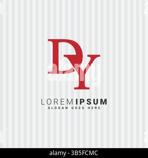 Abstract Letter DY Logo - Initial Monogram Template for Alphabet D and Y Stock Vector