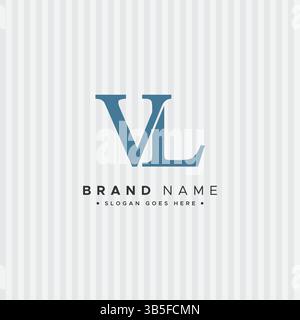Initial VL Vector Logo - Elegant Monogram Template for letter V and L for your Business Stock Vector