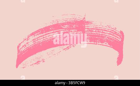 Abstract bold wavy brush strokes background with grunge texture. Hand drawn curly thick line with brush texture. Graphic banner background with blue m Stock Vector