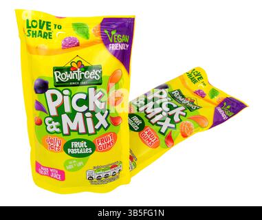Rowntree's pick and mix fruit flavour jelly sweets in a 150g pouch Stock Photo