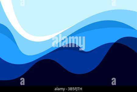 Abstract background with waves vector. papercut wave background Stock Vector