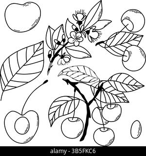 Tie with flowers print in hand drawn doodle style. Vector illustration ...