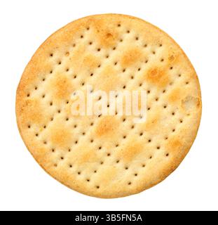 Cornish wafers biscuits flaky puffed savoury crackers isolated on a white background Stock Photo