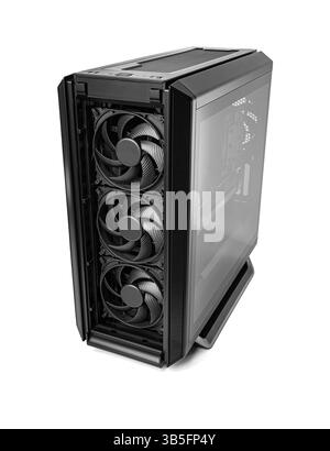 A powerful custom-built PC case Stock Photo
