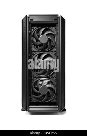 A powerful custom-built PC case Stock Photo
