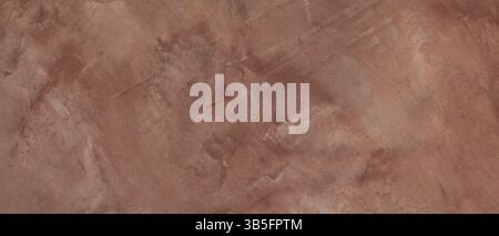 Brown Textured Plaster Background with Subtle Marble-Like Pattern, Abstract Surface for Interior Design Concept Stock Photo