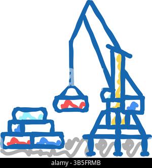 container loader port equipment color icon vector illustration Stock ...