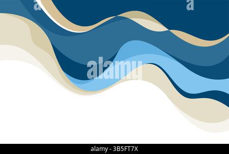 Wave Colorful Abstract Background Design Stock Vector