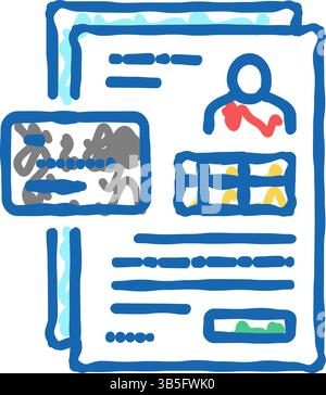 Protection Agreement doodle icon hand drawn illustration Stock Vector ...