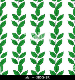 Seamless floral pattern. Rosehip. Pattern for textile or kitchen in hand draw style. Print Stock Vector