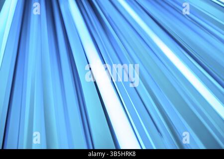 Abstract background showcasing vibrant parallel blue lines converging, creating a dynamic perspective and sense of depth Stock Photo