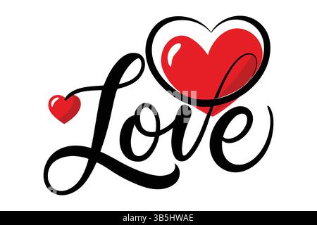 Heart Shaped Love Vector Illustration Design Stock Vector