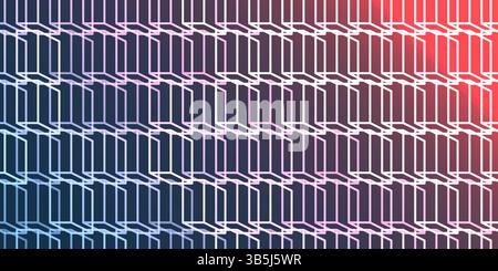 A vibrant abstract pattern of layers of repeating 3D cubes in white placed on a dark purple, brown, blue background. The bold geometric design and con Stock Vector