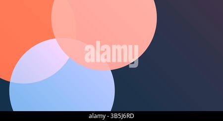 Minimalist abstract geometric design with vivid colors. A modern, dynamic composition with curved shapes and strong contrasts, ideal for backgrounds, Stock Vector