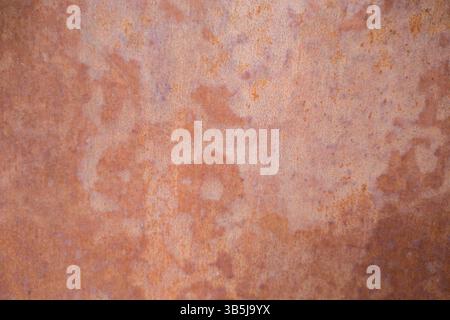 Detailed texture of oxidized rusty metal sheet Stock Photo