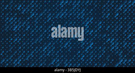 Abstract Digital Illustration Featuring a Pattern of Many Dark Blue, Partial Faded Bubbles of Various Sizes on a Dark Background. Perfect for Futurist Stock Vector