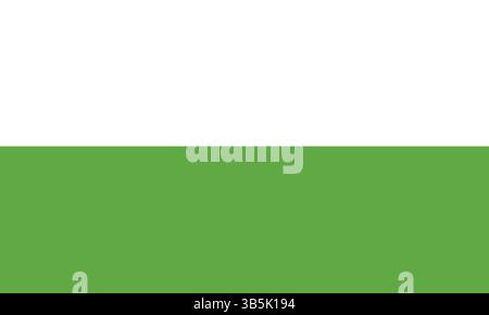 Wales National Flag in Green And White Colors 3D illustration Stock Photo