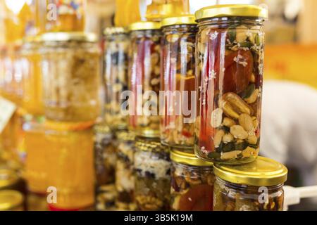 Dry fruit. Plums, almonds and walnuts Stock Photo - Alamy