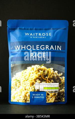 London UK, May 02 2025, Packet Waitrose Microwave Mexican Style Rice ...