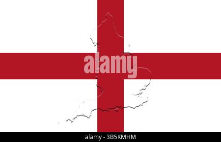 3d-illustration-flag-of-england-on-a-ceremonial-standing-flag-on-a