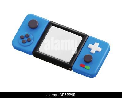Handheld video game console 3d rendering vector illustration Stock Vector