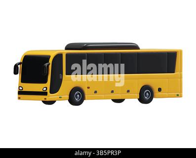Bus icon 3d render concept of public bus transport vehicle icon vector illustration Stock Vector