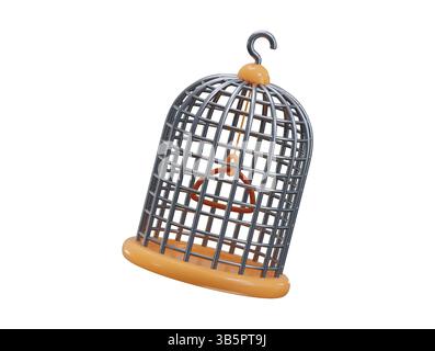 Birdcage icon 3d rendering vector illustration Stock Vector