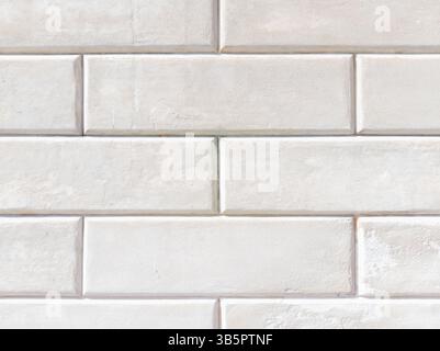 White Stone Wall with Rectangular Blocks Texture Stock Photo