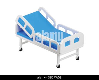 Patient Comfortable Hospital Bed icon 3d render Stock Vector