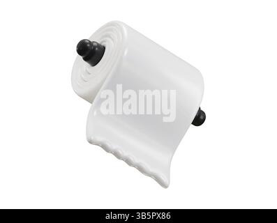 Toilet paper icon 3d render concept of cleaning paper icon vector illustration Stock Vector