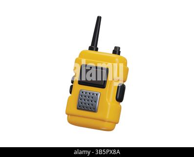 Walkie Talkie icon 3d render concept of digital wave technology walkie talkie vector illustration Stock Vector