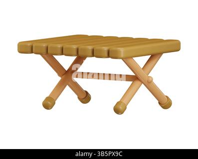 Camping Table icon 3d render concept of Travel and camping adventure icon vector illustration Stock Vector