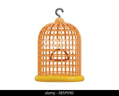 Birdcage icon 3d rendering vector illustration Stock Vector
