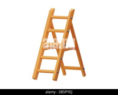 Ladder icon 3d render concept of construction equipment icon vector illustration Stock Vector