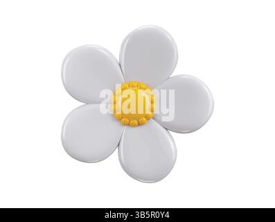 Flower icon 3d render concept of harvesting or farming honey on garden flower Stock Vector