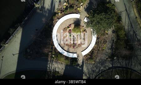 The Glade of Light Memorial Garden, Manchester, England, UK. Commemorates the 22 victims of the Manchester Arena terrorist bombing May 2017 Stock Photo
