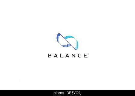Balance Abstract Half Circle Shape Sign Symbol Logo for Business Stock Vector