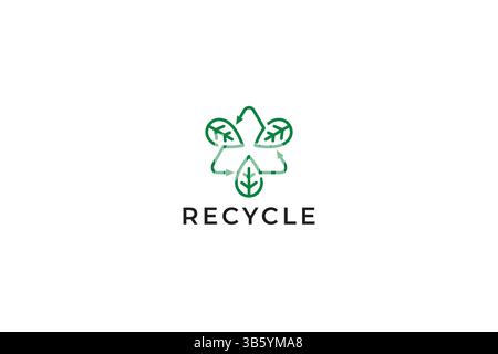 Recycle Leaf Sign Symbol Natural Organic Environment Care Logo Stock Vector
