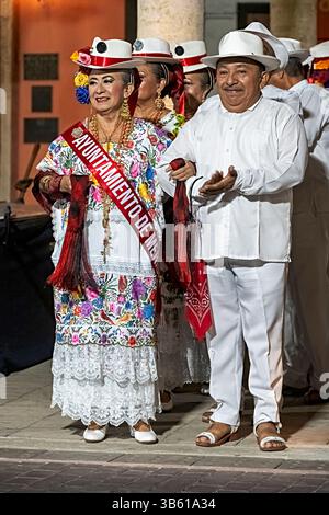 Merida, Mexico - 01-27-2025: Damcers at the January festival in Merida ...